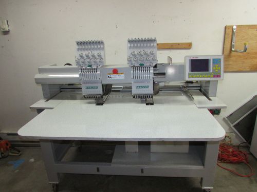 Aemco 9 Needle 2 Head Commercial Embroidery Machine Dahao Controller BECS-08