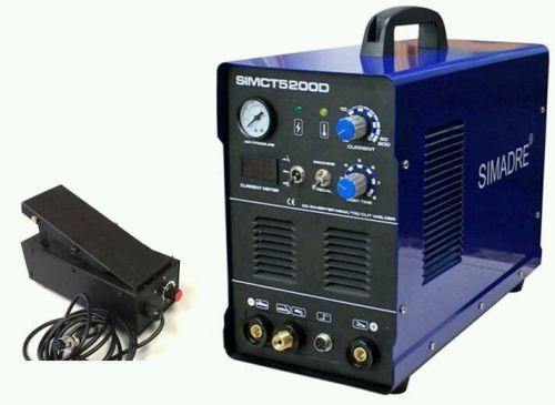 Simadre ct5200d 50a plasma cutter 200a tig/mma/arc welder w foot pedal for sale