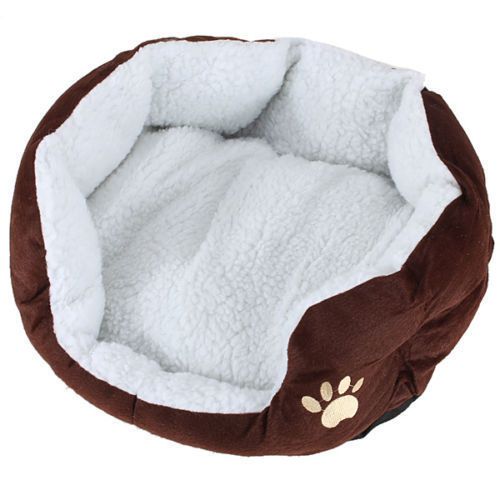Cozy Soft Warm Fleece Coffee Pet Dog Puppy Cat Bed House Nest  Mat Pad