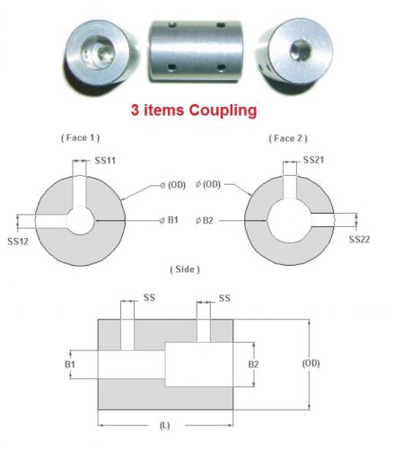 CNC KIT coupling 1/2&#034;x1/2&#034; bore stepper servo motor Ball Screw CNC Router Mill