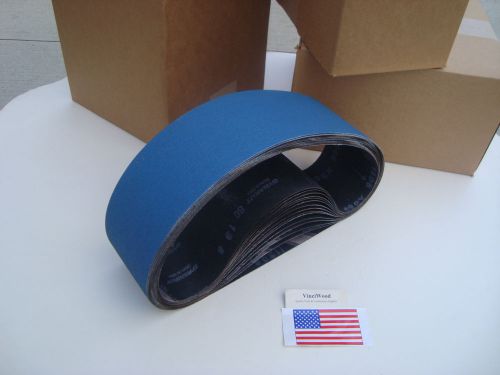 6 x 48&#034; sanding belts (zirconia) (5 pcs)(fits delta/rockwell ) 60 grit (usa) for sale