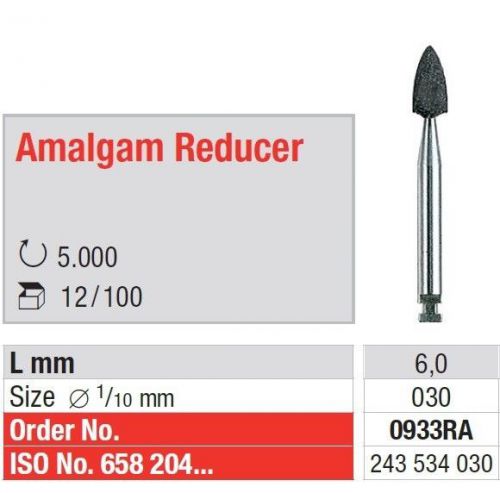 EDENTA silicone-diamond polishers-  Amalgam reducer 0933RA/ Pack of 12 pcs.