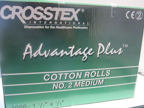 Crosstex Advantage Plus Cotton Roll No.2  Medium 1 1/2&#034; x 3/8&#034; (2000)