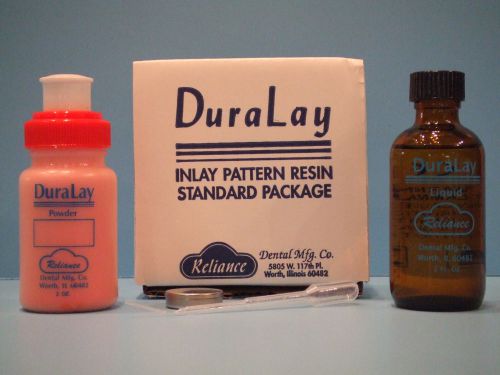 New Duralay Inlay Pattern Resin Red - 2oz Powder, 2oz Liquid