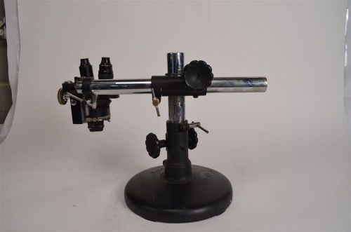 Spencer Lens Microscope w/ 3 Objectives, Boom Stand, &amp; Base