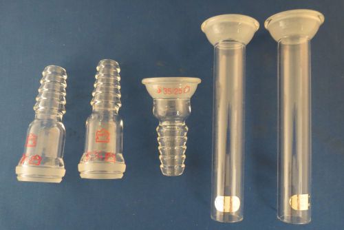 Kontes Hose Adapters 35/25 &amp; Pyrex Connecting Tubes 35/20