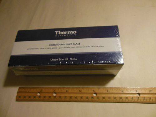 SEALED THERMO SCIENTIFIC MICROSCOPE COVER GLASS PRECLEANED CHASE LOT# 051711-1