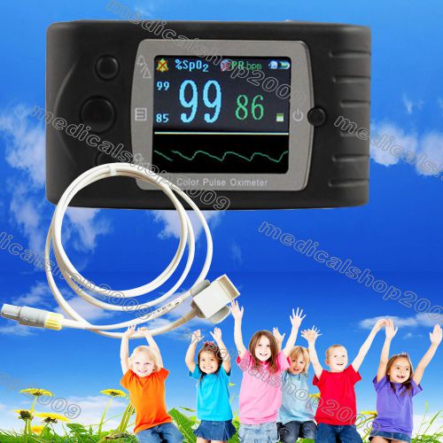 Child kids pediatric hand-held pulse oximeter spo2 probe usb pc software ce fda for sale