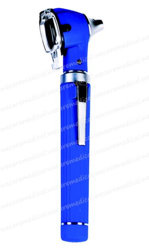 2.5V Halogen Light Fiber Optic Otoscope Pocket Medical ENT Diagnostic Set - Blue