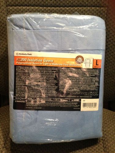 Lot of 3 Packs of Kimberley-Clark KC200 Isolation Gowns-Size Large