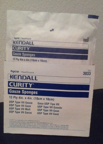 Curity kendall gauze sponges 4&#034;x4: 12 ply- 50/box exp 2016 for sale