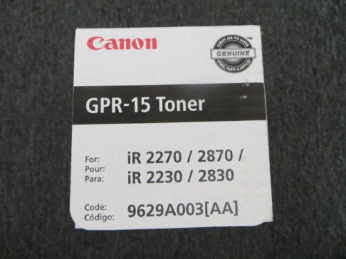 Genuine Canon GPR-15 GPR15 Black Toner 9629A003[AA] iR 2230 2270 2830 OEM NIB