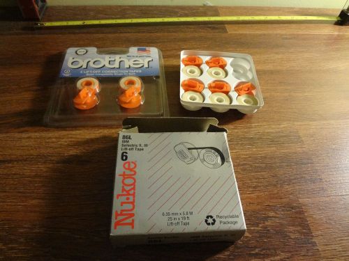 Brother 3010 2 pack lift off correction tape + 5 rolls of nu-kote 86l for sale