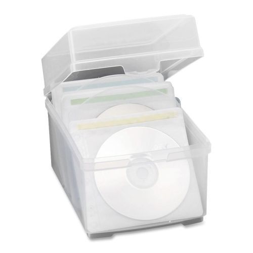 CCS22292 CD Storage Box,w/50 Sleeves, 5-3/4&#034;x7-1/2&#034;x5-1/2&#034;, Clear