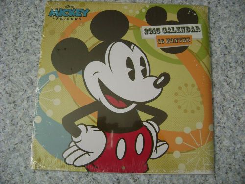 DISNEY&#039;S MICKEY AND FRIENDS  2015 - 16 MONTH WALL CALENDAR~SEALED IN PLASTIC