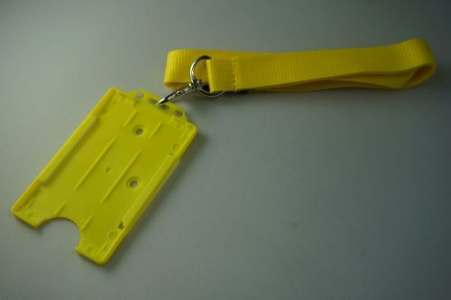 Yellow Vertical Card Holder with Matching Lanyard - FREE SHIPPING