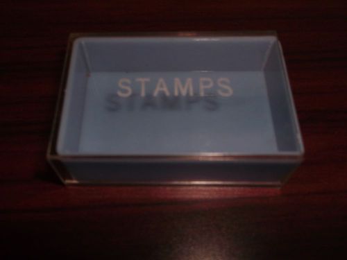 Plastic Blue Stamps Box
