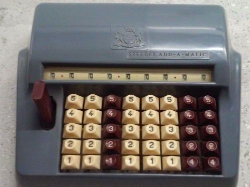 Vintage Speedee Add-A-Matic Adding Machine by Chadwick Made in Japan