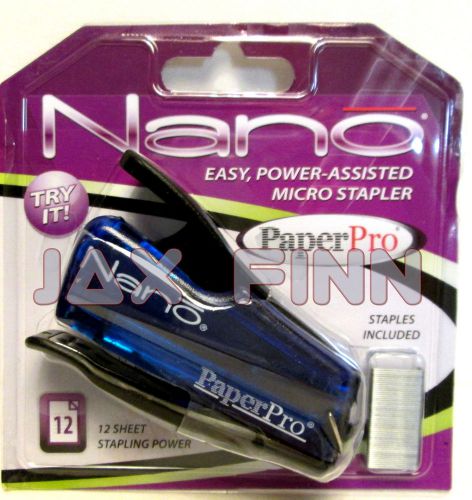 Nano® Paper Pro Mini 12 Sheet Stapler: Blue
