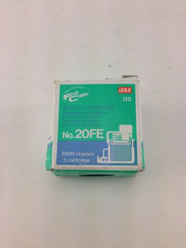 MAX NO. 20FE FLAT CLINCH STAPLE CARTRIDGE 2000 FOR MAX EH-20F STAPLER Ships FREE