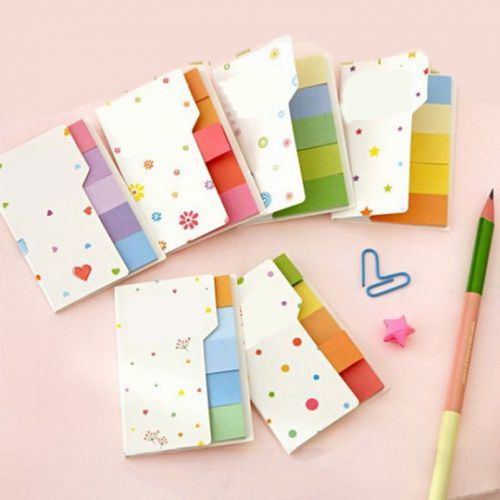 Cute Rainbow Mini Sticker Post It Bookmark Marker Flags Index Tab Sticky Notes