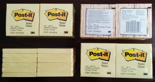 48 Pads (4800 Sheets) 3M Post-It Notes, 3&#034; x 3&#034;, 100 Sheets / Pad, Free Shipping