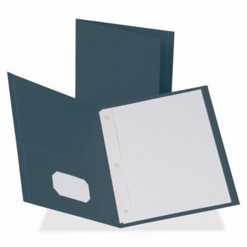 Business Source 2-Pocket Folders, 100 Sheet Capacity, 25/Box, Blue (BSN78508)