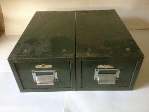 vintage criterion filing drawers x 2