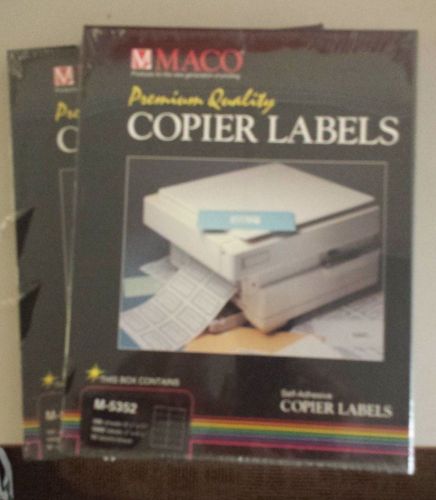 2 boxes of 100  Maco M5353 Copier Labels