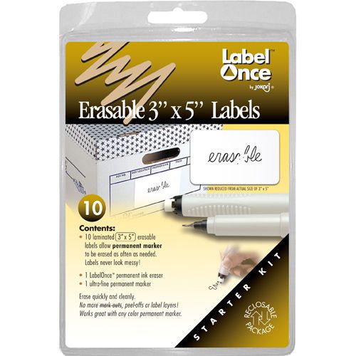 Jokari 3 x 5 Inch Label Once Erasable Label Starter Kit