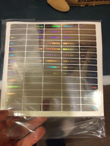 100 hologram void security labels removed stickers warranty size: for sale