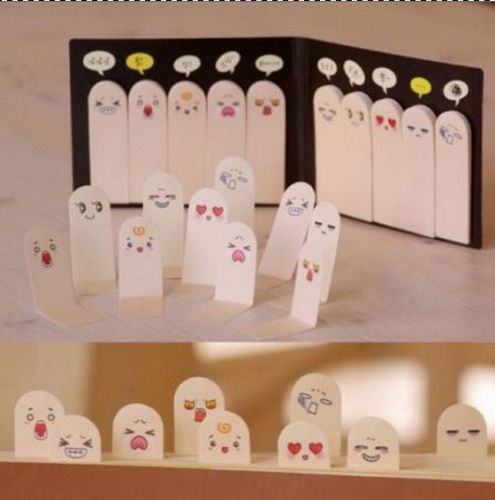 200 Pages Cute Ten Finger Sticker Bookmark Note Memo Pad Label Post It Marker