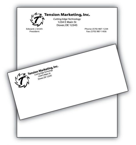 Letterhead &amp; Envelopes Capitol Bond Writing Matching Custom Printed 1 Color 2500