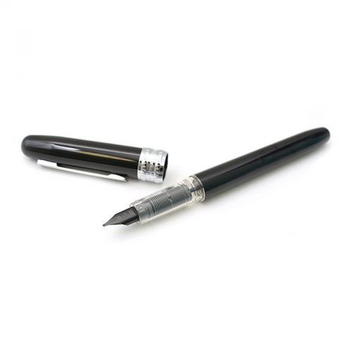 Platinum plaisir fountain pen, medium point, black barrel, black ink for sale