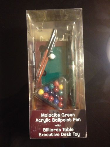 Pierre Cardin Malacite Green acrylic Ballpoint pen Billiards Executive Desk Toy