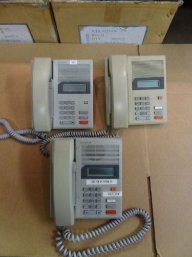 3 Meridian Nortel M7100 Yellow Business Used Phone Phone System NT8B10 WORKS