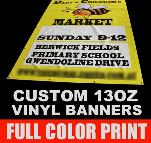 4x8ft 13oz Custom Vinyl Outdoor Banner Sign Poster Full Color Print + Free Ship