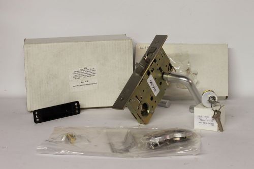 New FSB Commercial Mortise Lockset Adonized Aluminum Handle with Keys