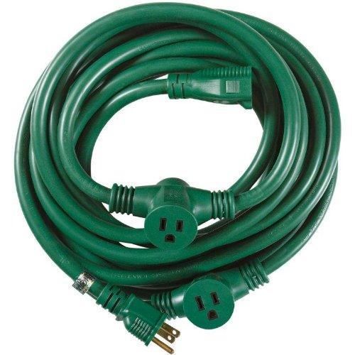 Yard Master 3030 25-Foot 3-Outlet Garden Extension Cord with Evenly-Spaced New