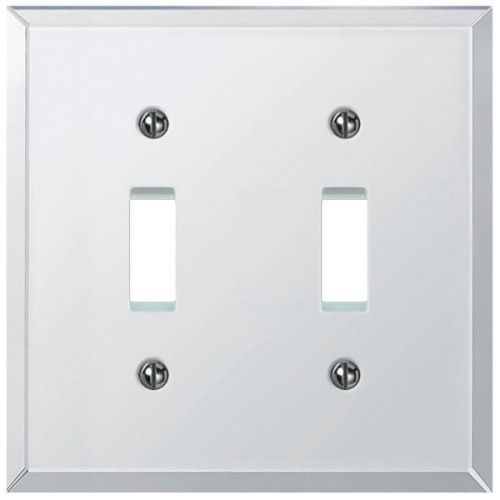 Beveled Glass Mirror Switch Wall Plate-2TGL BVL MIRR WALLPLATE