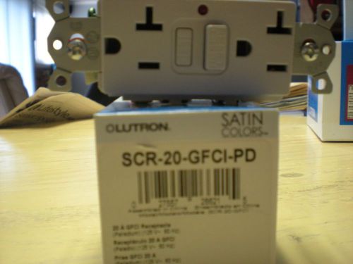 Lutron SCR-20-GFCI-PD, 20A GFCI Receptacle, Palladium