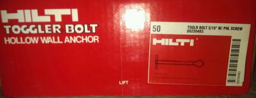 Hilti Toggler Bolt Hollow Wall Anchor with phillips screw  3/16&#034;