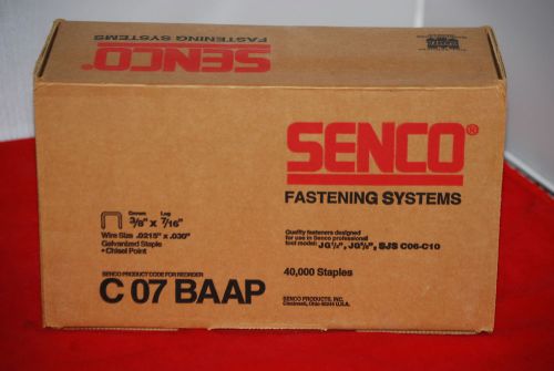 1 box of senco c07baap 7/16&#034; senco upholstery staples 40,000 for sale