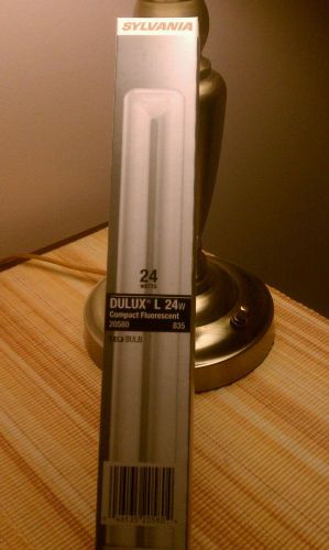 Box of 10 Sylvania DULUX 24 Watt long compact fluorescent bulb with 4-pin base