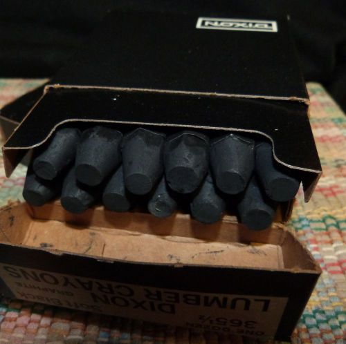 Vintage nos dixon lumber crayons #365 1/2  soft black 1 dozen for sale