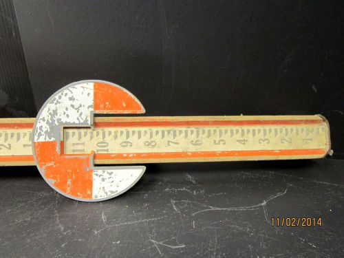 Vintage David White 9 FT Surveying Wood Measurement Pole Ruler Good- Small Crack