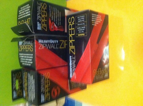 Lot of 4 Packs  - 8pcs - ZipWall  Heavy Duty Zipper Kit