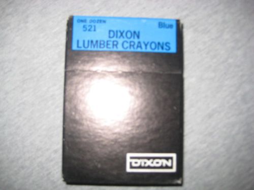 NEW in box Construction Dixon lumber crayons Blue #521, one dozen