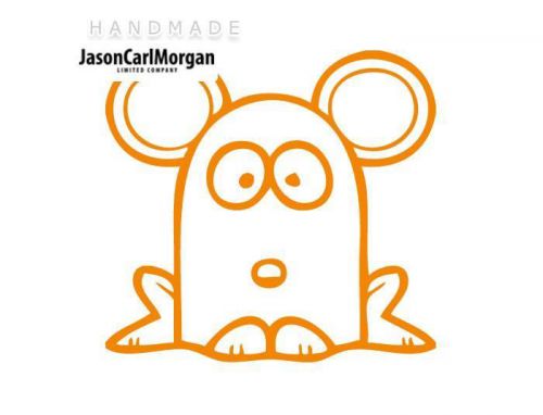 JCM® Iron On Applique Decal, Mouse Neon Orange