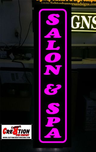 LED Light Box Sign 46&#034;x12&#034; Salon &amp;  Spa Neon / Banner Alt-  Window Sign - Bright